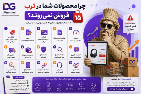 چرا محصولات شما در ترب فروش نمی‌روند؟ ۱۵ اشتباه رایج فروشندگان