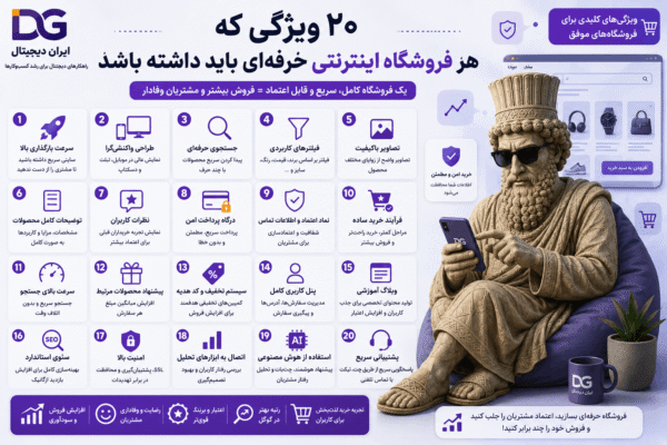 ۲۰ ویژگی که هر فروشگاه اینترنتی حرفه‌ای باید داشته باشد